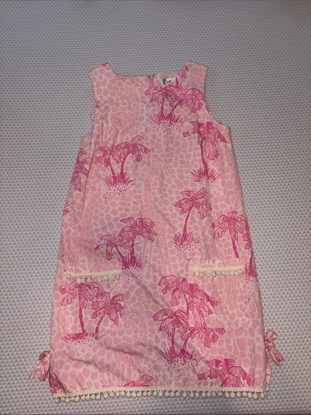 Lilly Pulitzer Pink Palm-Print Sleeveless Shift Dress